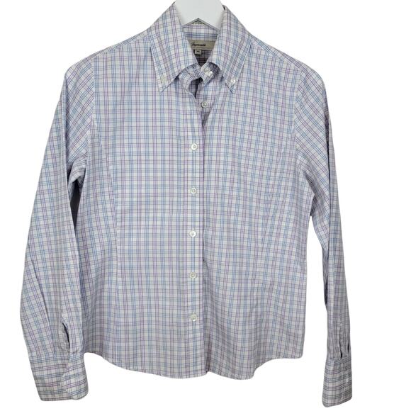 Façonnable 100% Cotton Plaid Tailored Shirt - Size XS - Picture 1 of 5